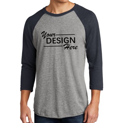 Adult Tri Blend 3/4 Sleeve Raglan Tee Thumbnail