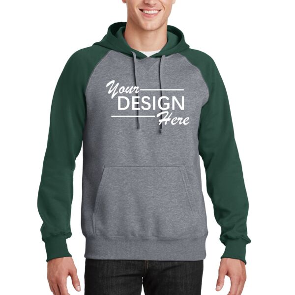 Raglan Colorblock Pullover Hooded Sweatshirt Thumbnail