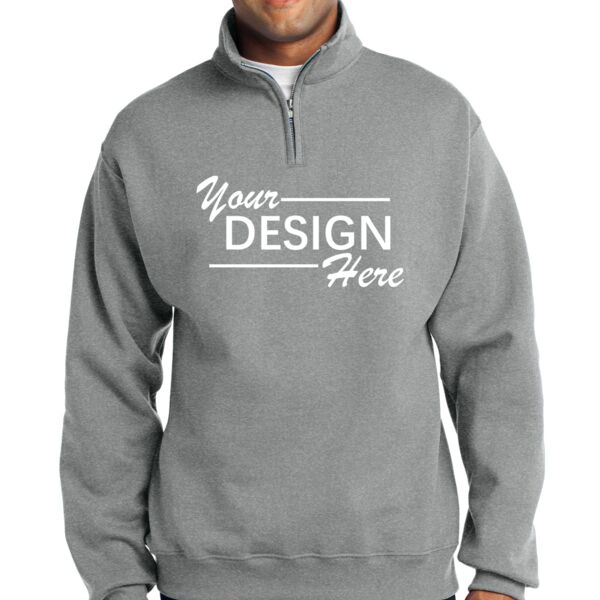 NuBlend ® 1/4 Zip Cadet Collar Sweatshirt Thumbnail