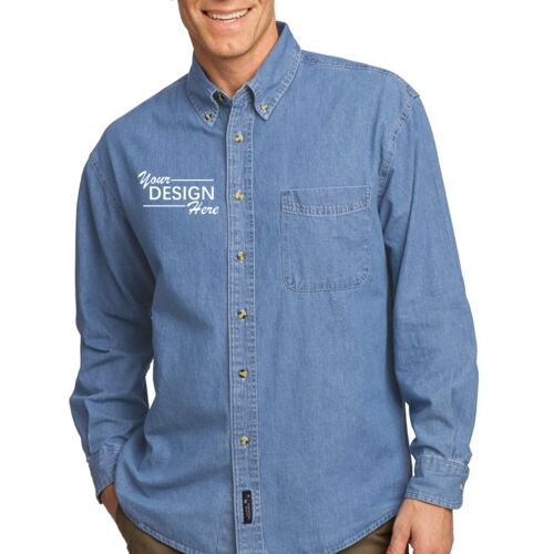 Long Sleeve Value Denim Shirt Thumbnail