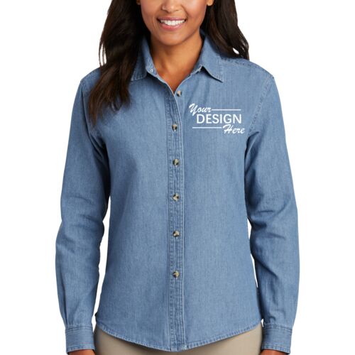 Women's Long Sleeve Value Denim Shirt Thumbnail