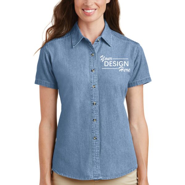 Women's Short Sleeve Value Denim Shirt Thumbnail