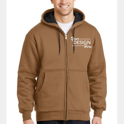 Heavyweight Full Zip Hooded Sweatshirt with Thermal Lining Thumbnail