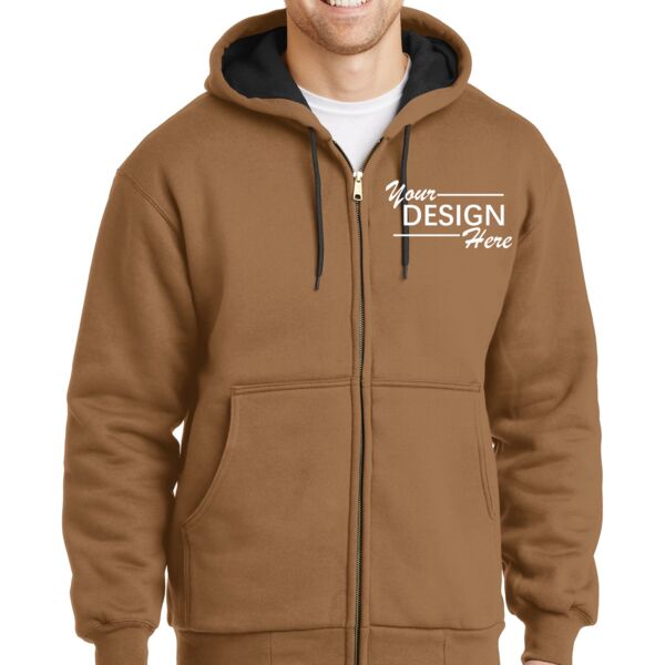 Heavyweight Full Zip Hooded Sweatshirt with Thermal Lining Thumbnail