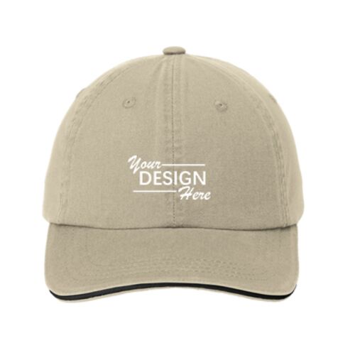 Sandwich Bill Cap with Striped Closure Thumbnail