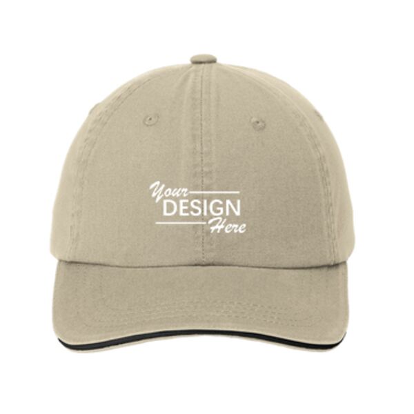 Sandwich Bill Cap with Striped Closure Thumbnail