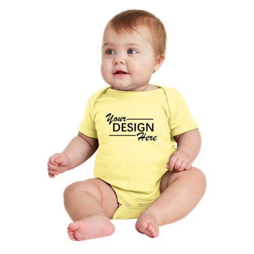 Infant Short Sleeve Baby Rib Bodysuit Thumbnail